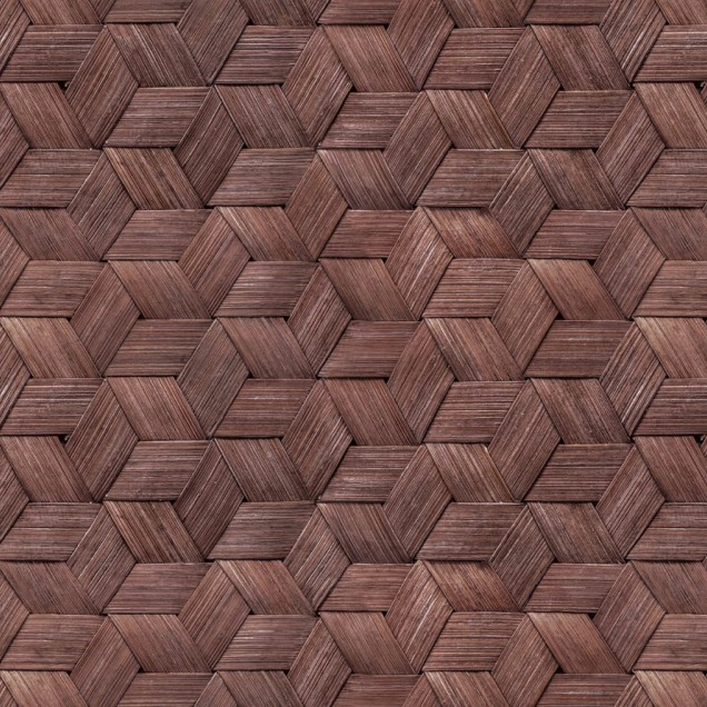 Tapet 3D cu textura de bambus împletit,  ideal pentru o atmosfera tropicală în casa ta.