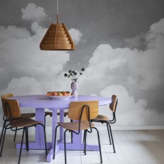 Fototapet pentru copii Cuddle Clouds, Graphite, personalizat, Rebel Walls