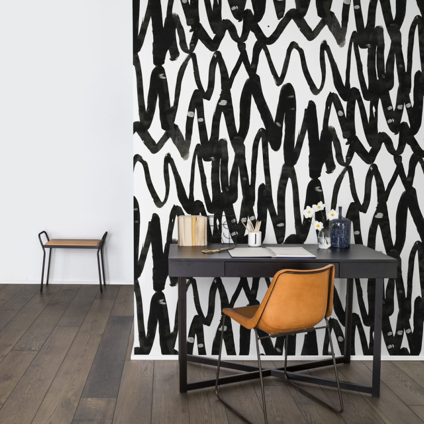 Tapet de perete abstract roz cu model unic.