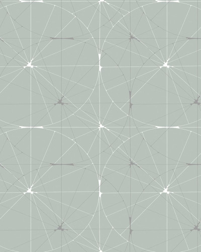 Perfect Fit, Verde Mint, Repetitiv, tapet cu un design geometric minimalist