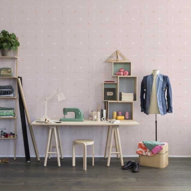 Perfect Fit cu model repetitiv, de un roz pudrat delicat, Perfect Fit, Powder Pink