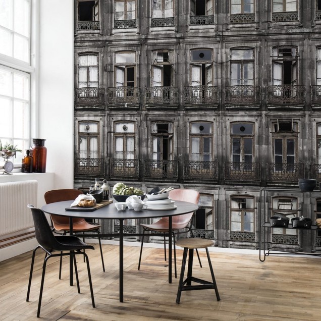 Tapet 3D Perspective La Rue cu design urban