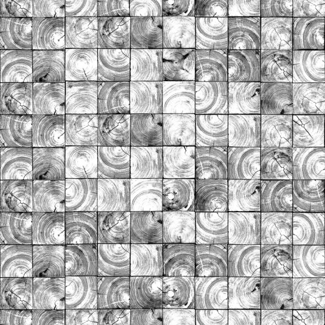 Tapet cu design geometric, cu cercuri concentrice ce imită inelele copacilor
