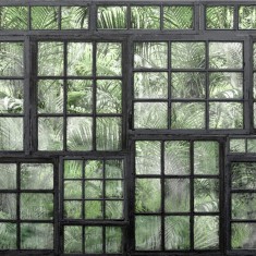 Foto tapet 3D Perspective Jardin, Noir, personalizat, Rebel Walls