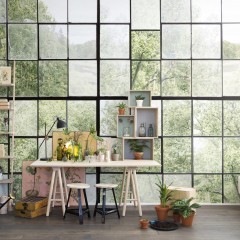 Fototapet Rebel Walls RBW-R14381. Conține culorile: Verde, Verde Reseda, Alb, Alb Pur, Verde, Verde Frunză, Verde, Verde Sticlă, Maro, Maro-Gri