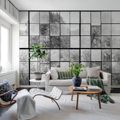 Foto tapet 3D Factory Window, Graphite, personalizat, Rebel Walls, Fototapet living 