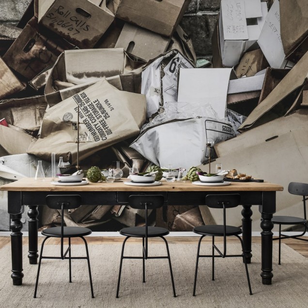 Tapet 3D One Man's Trash (Is Another Man's Treasure) cu design industrial