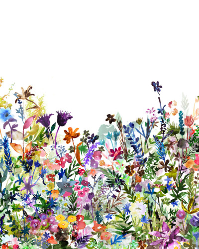 Tapet floral cu un model vibrant