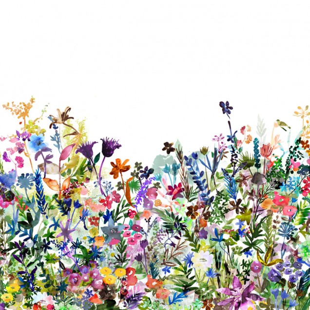 Tapet floral cu un model vibrant