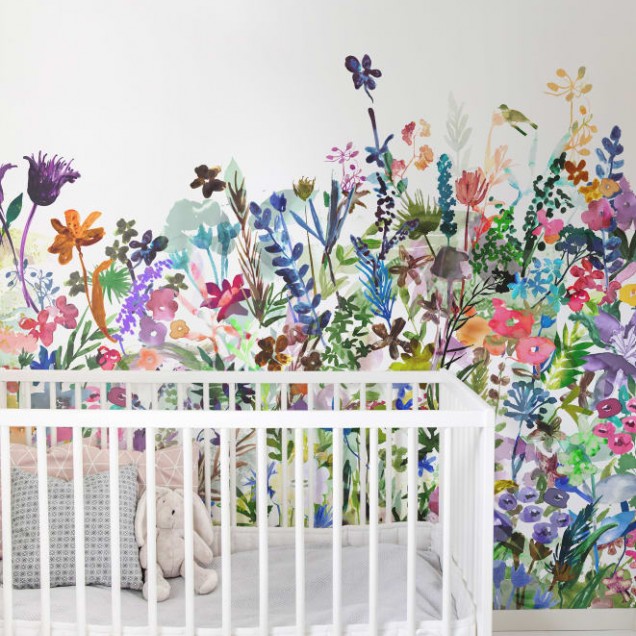 Tapet floral cu un model vibrant