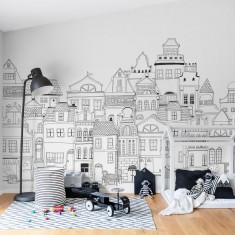 Fototapet London Houses, personalizat, Rebel Walls