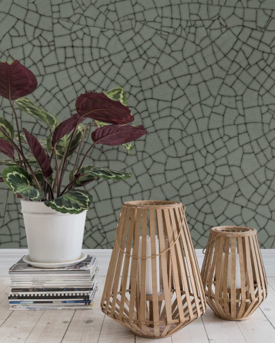 Tapet Raku Crackle, Jade