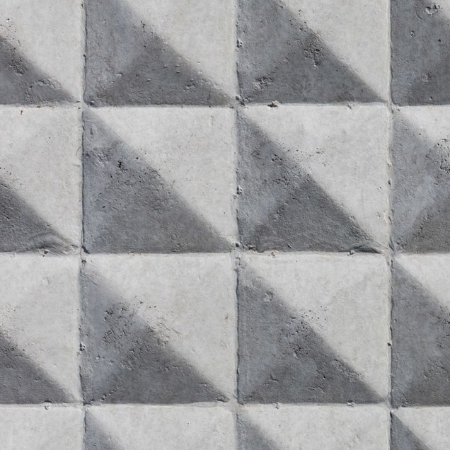 Tapet geometric modern cu triunghiuri și pătrate, în nuanțe de gri.