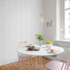 Fototapet Fishbone Tiles, personalizat, Rebel Walls