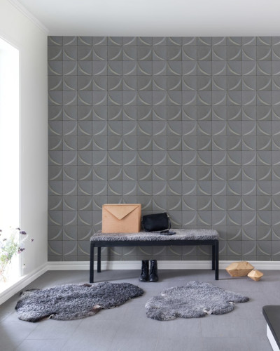 Tapet cu model minimalist modern de valuri, Solid Waves.