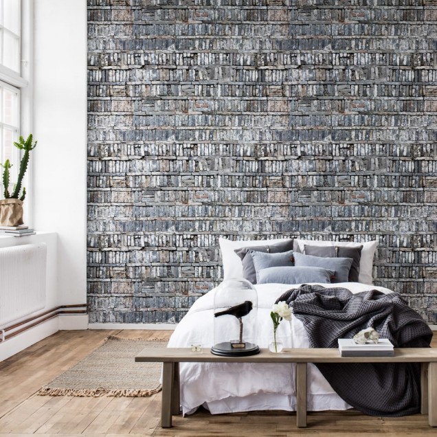 Tapet cu model de caramida veche, Stacked Bricks