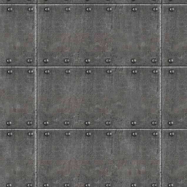 Tapet Pop Rivets - Un tapet gri cu textura metalica si nituri, care aduce un aer industrial in casa ta.