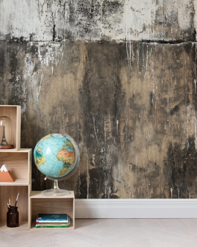 Tapet cu design de perete de beton cu aspect uzat, ideal pentru decorarea casei