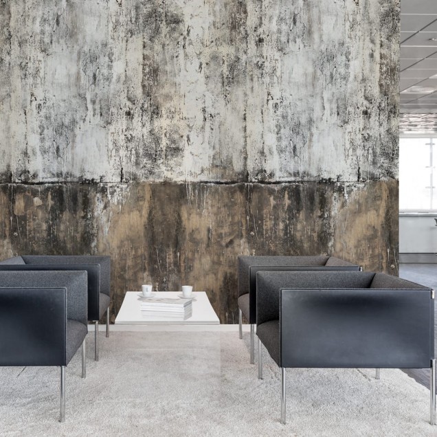 Tapet cu design de perete de beton cu aspect uzat, ideal pentru decorarea casei