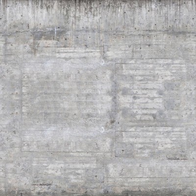 Fototapet cu aspect de beton și textură de lemn într-un living modern
