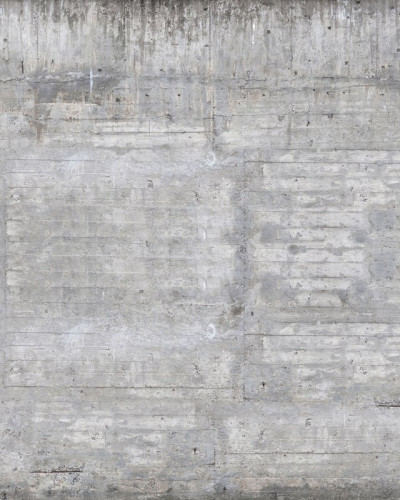 Fototapet cu aspect de beton și textură de lemn într-un living modern