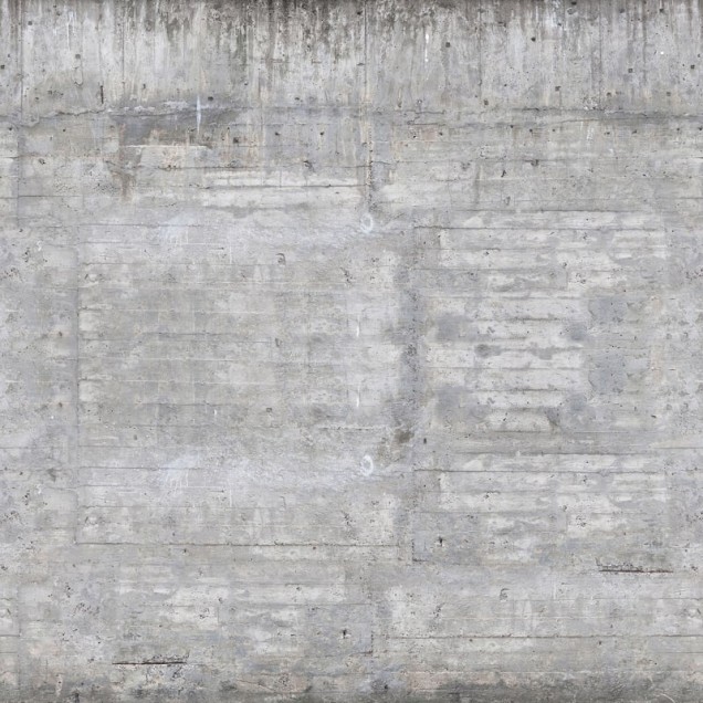Fototapet cu aspect de beton și textură de lemn într-un living modern