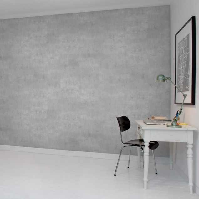 Tapet cu textura cimentului, perfect pentru un design minimalist.