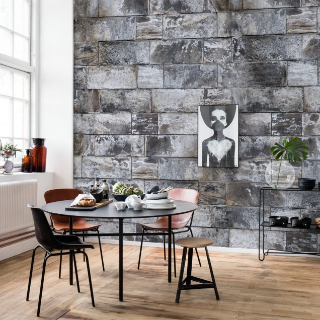 Tapet Block Wall - aspect de piatră