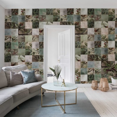 Tapet cu păsări din Paradis, design de dale