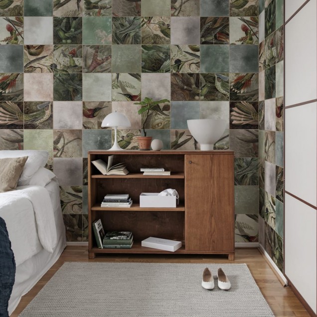 Tapet cu păsări din Paradis, design de dale