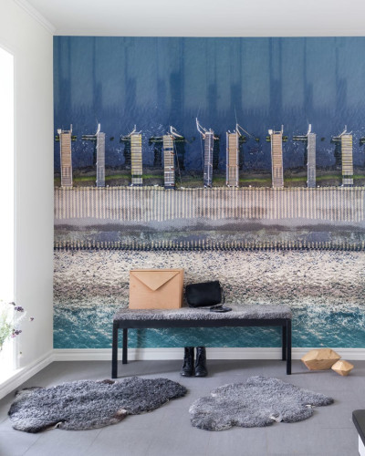 Ocean Breeze wallpaper in a room