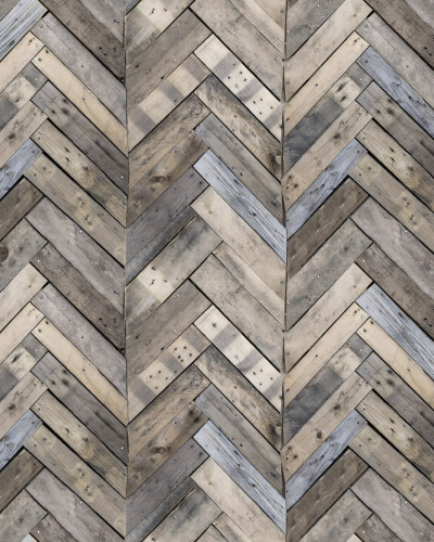 Tapet 3D West Coast cu aspect de lemn, in nuante calde si naturale.