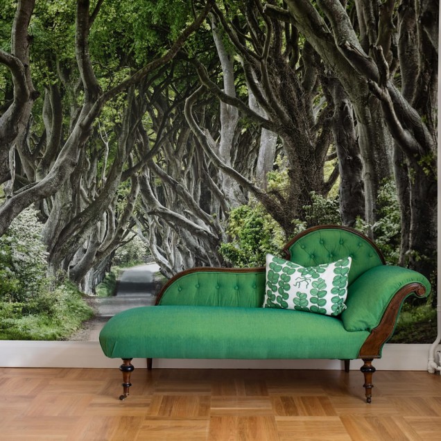 Tapet 3D Magical Alley, cu un drum forestier magic, oferind o atmosfera relaxantă.