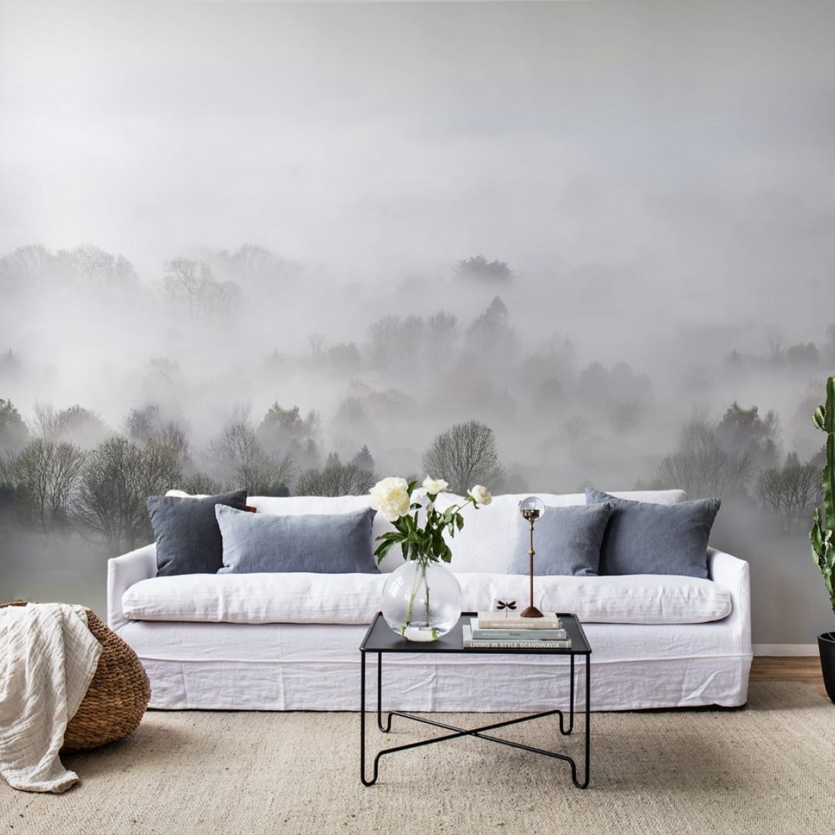 Foto tapet 3D Morning Fog, 248x265cm, Rebel Walls, Fototapet living 