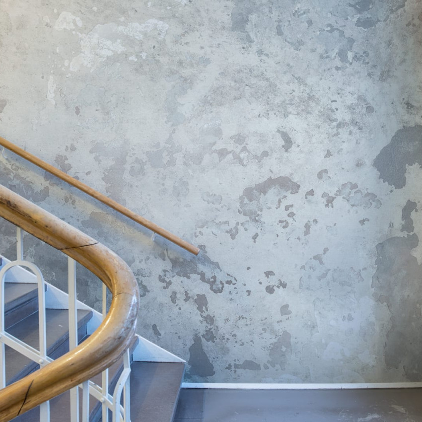 Tapet Fragments Charcoal - Design beton gri-antracit