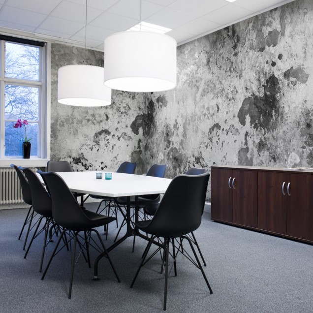 Tapet Fragments Charcoal - Design beton gri-antracit