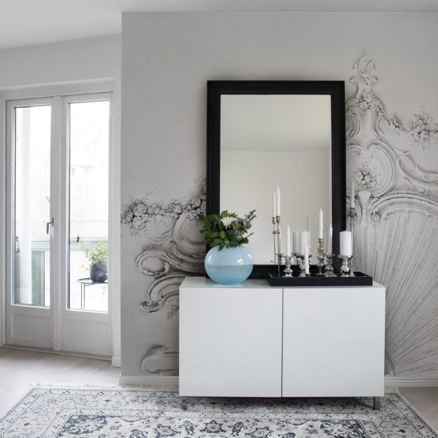 Tapet 3D Stucco Gloria cu un design clasic si elegant, cu un efect 3D realist.
