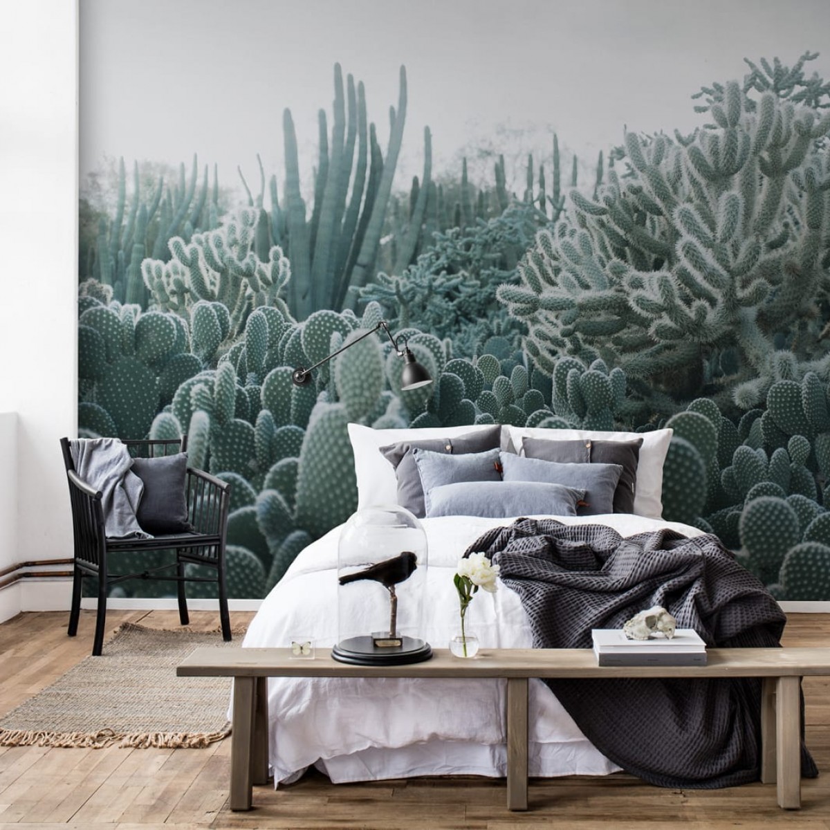 Foto tapet 3D Cacti, personalizat, Rebel Walls, Fototapet dormitor 