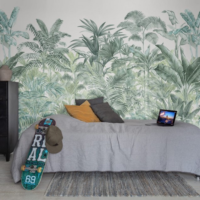 Tapet cu palmieri Pride Palms, Emerald