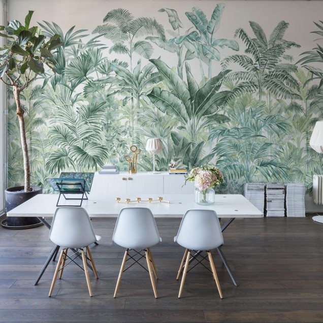 Tapet cu palmieri Pride Palms, Emerald