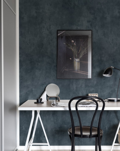 Wallpaper Fresco Wall, Albastru, cu aspect de beton