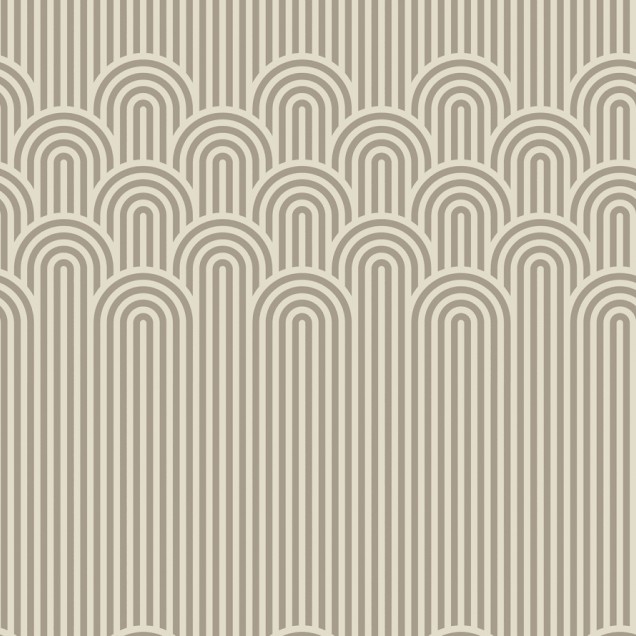 Tapet Happy Hills, Vanilla - Design modern cu arcuri si dungi