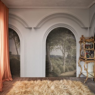 Fototapet Rebel Walls RBW-R16301. Conține culorile: Verde, Verde Măsliniu-Galben, Gri, Gri Măsliniu, Alb, Alb Papirus