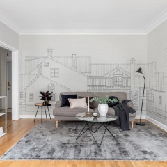 Fototapet Lilla H, personalizat, Rebel Walls