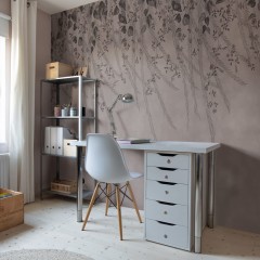 Fototapet Lush Foliage, Rose Dust, personalizat, Rebel Walls