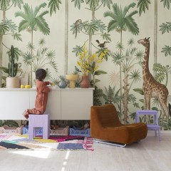 Fototapet Giraffe's Stroll, Sunny, personalizat, Rebel Walls