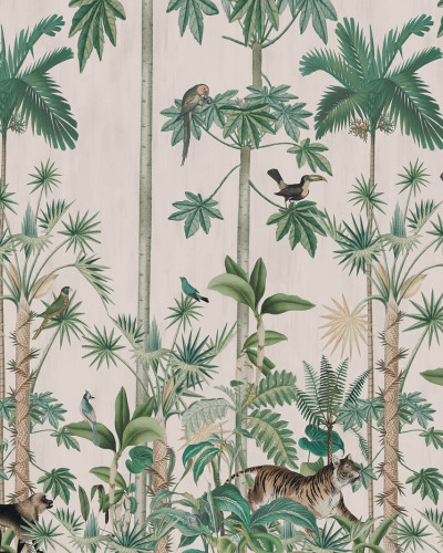 Tapet Girafe's Stroll, Pastel Pink, Rebel Walls