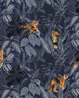 3D Mischievous Tigers, Moonlight, Rebel Walls