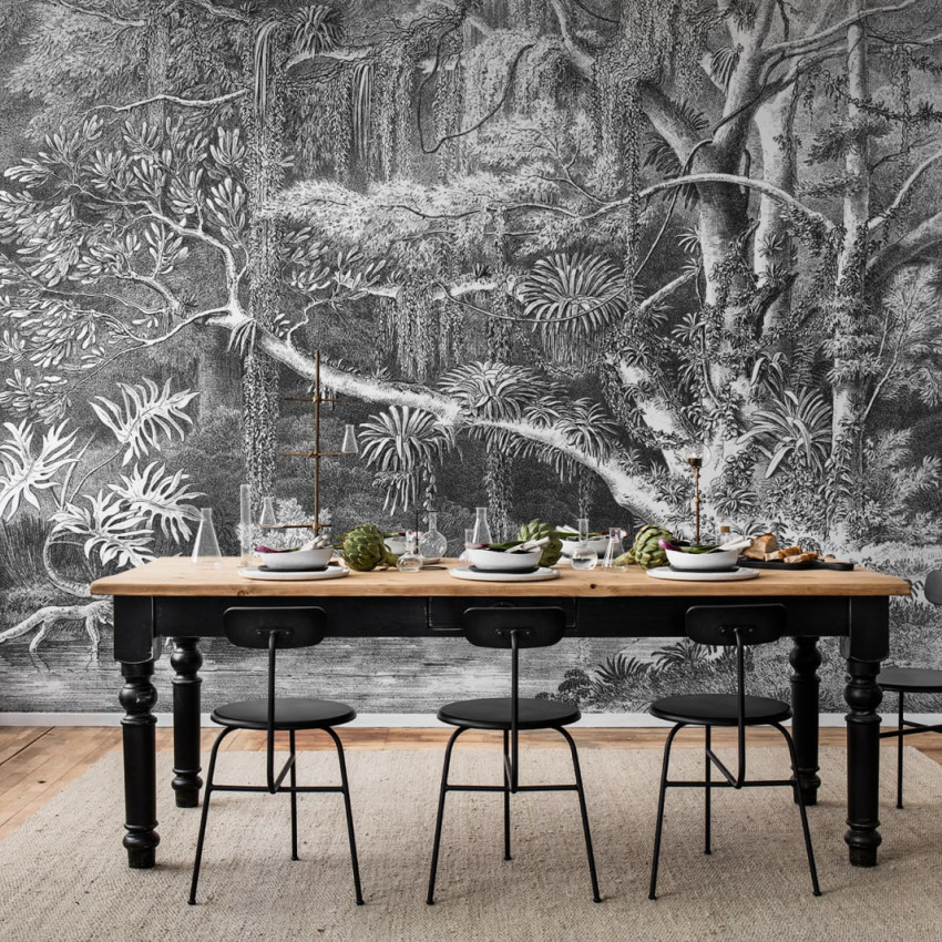 Tapet Secret Well, Frost cu design botanic