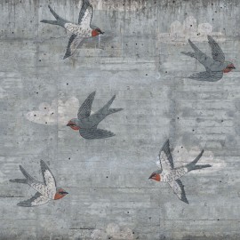 Fototapet Concrete Art, Swallow, personalizat, Rebel Walls